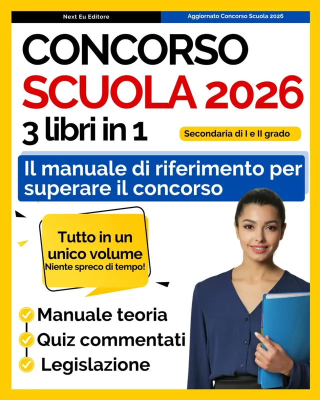 Copertina: Concorso Scuola 2026 PNRR3: 3 libri in 1
