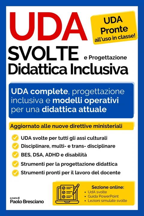 Copertina: UDA svolte e progettazione didattica inclusiva
